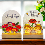 글라스데코 아크릴 무드등 만들기 조명 DIY 키트 카네이션 도안북 8종 : 아기자기우드