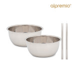 스텐 비빔밥 국수 양푼이 젓가락 2종세트 : 마켓엔푸드