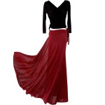 댄스 벨리 의류 새 운동 세트 배꼽 커버 긴 레스 성능 착용 초급 여성 : 해피아워롱