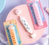 1+1+1 고양이 발바닥 수정테이프 & 양면테이프 2 in 1 ，3개 1세트 학생문구 꾸미기 화이트 오피스용품 : 뮤리엘MURIEL