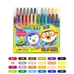 지구화학 뽀로로 미니색연필 24색 샤프식 : 황보문구