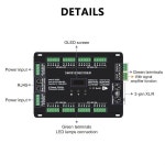 PWM 신호 변환기, 32 채널, DMX512 디코더, RDM 기능 컨트롤러, DC 5V, 12V, 96A, 캐논 호환 XLR 3R, RJ45, 터미널 블록 LED : 베스트 종합몰