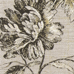 모노마노 골드블랙플라워  일본수입벽지 인테리어 : 비비통