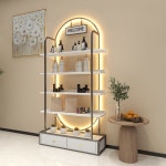 미용실 대형 LED 진열대 뷰티샵 화장품 선반 수납 랙 : The Padma