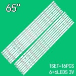 필립스 65 인치 TV 용 16 개, 3V4708-K65WDF-A2113N21 K650WDF A2 65DS8800 65PUF7184/T3 LED 백라이트 바 : 정빠오
