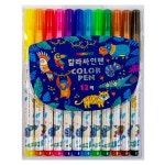 문교 칼라 싸인펜 12색 사인펜 문구 색칠펜 : 해피수수