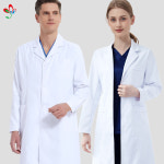 연구원 가운 고급 약사 박 간호 가디건 병원 하이 엔드 수출 흰색 코트 긴팔 작업복 실험 : 디자인콜렉트