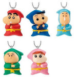 반다이 짱구는 못말려 극장판 동물소환 닌자 배꼽수비대 스윙 메지루시 짱구 철수 맹구 유리 훈이 키홀더 키링5종 : 제트하비
