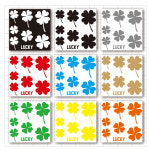 네잎클로버 행운 스티커 세트 / C0010 럭키 : 야구랜드 커스텀