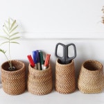 라탄연필꽂이 다용도 라탄펜꽂이 수저통 색연필바구니 : 가성비 할인 추천 JP몰