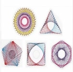 ae01 온교육 스트링아트 세트 도형별 (5종) 칼라실포함 원형 삼각형 사각형 오각형 육각형세트 학교용 : 아이캔스마트몰