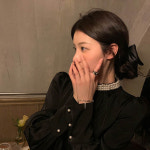 실키 왕리본 헤어핀 : 쥬피앙.