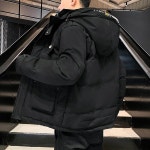 구스다운패딩 롱패딩 겨울 캐주얼 두꺼운 따뜻한 점퍼 남자경량패딩 : 보이팔