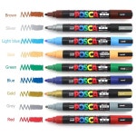 마카펜 세트 마카 디자인 블랙  Uni Plumones 색상 마커 펜 포스카 아크릴 학교 문구 Marcadores PC-5M POP 포스터 그래피티 페인트 1PC... 