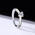 실버묵주반지 퀼팅반지 모상 다이아몬드 하트 언어 커플은반지 실버925반지 : 보이구