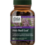 Gaia Herbs Holy Basil Leaf 가이아 허브 홀리바질 잎 추출물 120정 : 건강한 캡슐