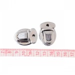 금속 후크 상자 래치 걸쇠 가방 잠금 지갑 실버 톤 35x25mm J3420 10 세트 : 단달리