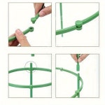 12pcs/set  식물 지지물 반원형 지지링 플라스틱 케이지 홀더 꽃 화분 등반 철조망 작은 채소 실내 : 마루마켓8989