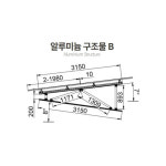 태양광 발전소 알루미늄 구조물 1kW : 제이 클램프