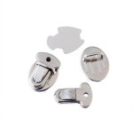 금속 후크 상자 래치 걸쇠 가방 잠금 지갑 실버 톤 35x25mm J3420 10 세트 : 단달리