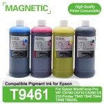 엡손 워크포스 프로 프린터용 안료 잉크 500ML T9461 T9451 T9441 WF C5790 C5710 C5290 C5210 T945 T946 T944 T948 T902XL : 암베르크