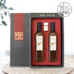 [맘스킹][힐링힐]지리산 산청에서 만든 맵지않은 생강진액 650g(500ml)X2개+계피가루 선물세트2호 : 맘스킹