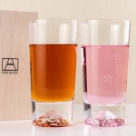 MADE IN JAPAN TG15-015-T+TG16-015-TS 富士山グラス 田島硝子 富士山タンブラーグラス : i-CentLLCShop