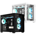 3RSYS S404 Quiet 리버스 미니 블랙 컴퓨터 케이스 블랙 PC 케이스 : 호연디지털