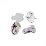 금속 후크 상자 래치 걸쇠 가방 잠금 지갑 실버 톤 35x25mm J3420 10 세트 : 단달리