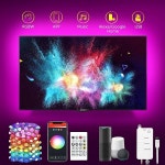 Avatar Controls 스마트 페어리 조명 3m(10피트) 40-55인치 TV 백라이트 USB 스트링 조명 리모컨 16M 색상 변경 조도 조절 가능한 30 LED... 