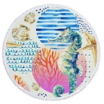 와이드요가매트 천연고무요가매트 여름 라운드 비치 타월 해저 운동매트 미니요가매트 : 보이구