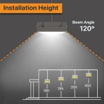 상업용 조명 제품- 100W LED 캐노피 조명, 15000LM 5000K 일광 야외 주유소 차고 상점 헛간 간이 입구에 이상적 ETL 등록 : 포웨히A