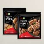 선진팜 육즙가득동그랑땡(1kg) + 한입직화떡갈비(1kg) : 선진팜