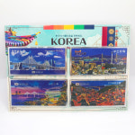 전통 사각 부산 냉장고자석 마그넷 4개 세트 광안대교 부산타워 누리마루 감천마을 외국인 선물 기념품 : 국제선물
