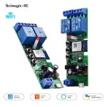 WIFI 스마트 스위치 12V 24V 110V 220V 85 250V 2CH 릴레이 모듈 RF 433 원격 제어 ALEXA GOOGLE 홈 TUYA SMARTLIFE와 함께 작동... 