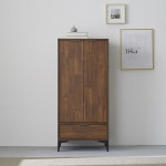 OLIVER 빌라 원룸 거실 사무실 카페 원목 양개형 2도어 선반 서랍 수납장 600 : 스마트올리버