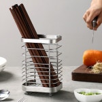 잘마르는 스텐 수저통 식탁위 물잘빠지는 위생 숟가락통 : 정가네만물상