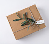 크라프트 일체형 선물상자 13x11x5 낮은상자 미니박스 답례품포장 쿠키박스 : 조이담