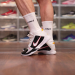 마스터욱 레트로 클래식 스포츠 농구 양말 오리지널 로고블랙 장목 러닝삭스 압박 : 마스터욱