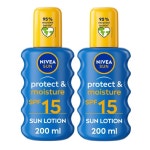 Nivea Sun 니베아 선 프로텍트 앤 모이스처 SPF 15 썬크림 스프레이 200ml 2팩 : 재재몰