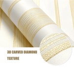 유럽 럭셔리 3D 엠보싱 수직 스트라이프 롤 벽 침실 거실 주방 홈 장식 두꺼운 종이 : 엠에스컴퍼니3호점