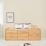 핸즈 데코 원목 무헤드형 벙커 3단 서랍 수납 슈퍼싱글 침대 프레임 세트 SS : 다원핸즈데코