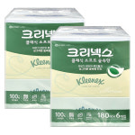 크리넥스 클래식 소프트 숲속향 180매 6개입x2팩 (총12각) /미용티슈/각티슈/더블팩 : 주식회사 올바른 -올핏