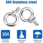 M5/M6 스테인레스 스틸 볼트 홀드 번지 코드 다운 아일렛 어닝 트랙 마운트 구멍 천막 : 엠티마켓