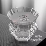 [다도 다구 퇴수통] 예향원 핸드메이드 플라워 버드 내열유리 퇴수기 E-9999 : 예향원