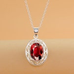 패션 약혼 보석 세트 실버 컬러 펜던트 목걸이 &amp 반지 여성 bague colar : 피피마켓 피피마켓