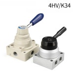 3 위치 4 포트 공기 핸드 공압위칭 밸브 K34R6-8 K34R6-8D K34R6-8L : UN 산업