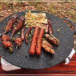 쿠커 다목적인덕션 않는바베큐 베이킹 붙지 라운드 접시 그릴팬 트레이 야외 P941 : 드림재64