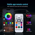 RGB LED 차덮개 Trun 신호 APP 주행등 자동차 장식 분위기 환경 분위기등 12V : 셀렉나인