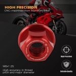 오토바이 나사 세트 스프로킷 너트 MV Agusta Brutale 3 4 실린더 675 750 800 910 920 989 990 1078 1090 R S RR용 M8x1.25 : 백호... 